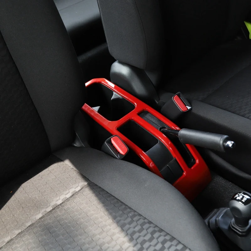 

Central Control Water Cup Holder Frame Cover Trim Red ABS for Suzuki Jimny 2019-2020 Car Styling