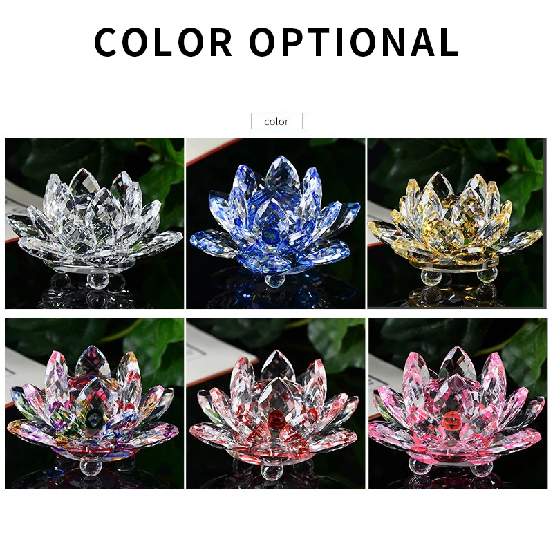 Кварцевый Хрустальный цветок Лотос для поделок фэн шуй коллекция декора