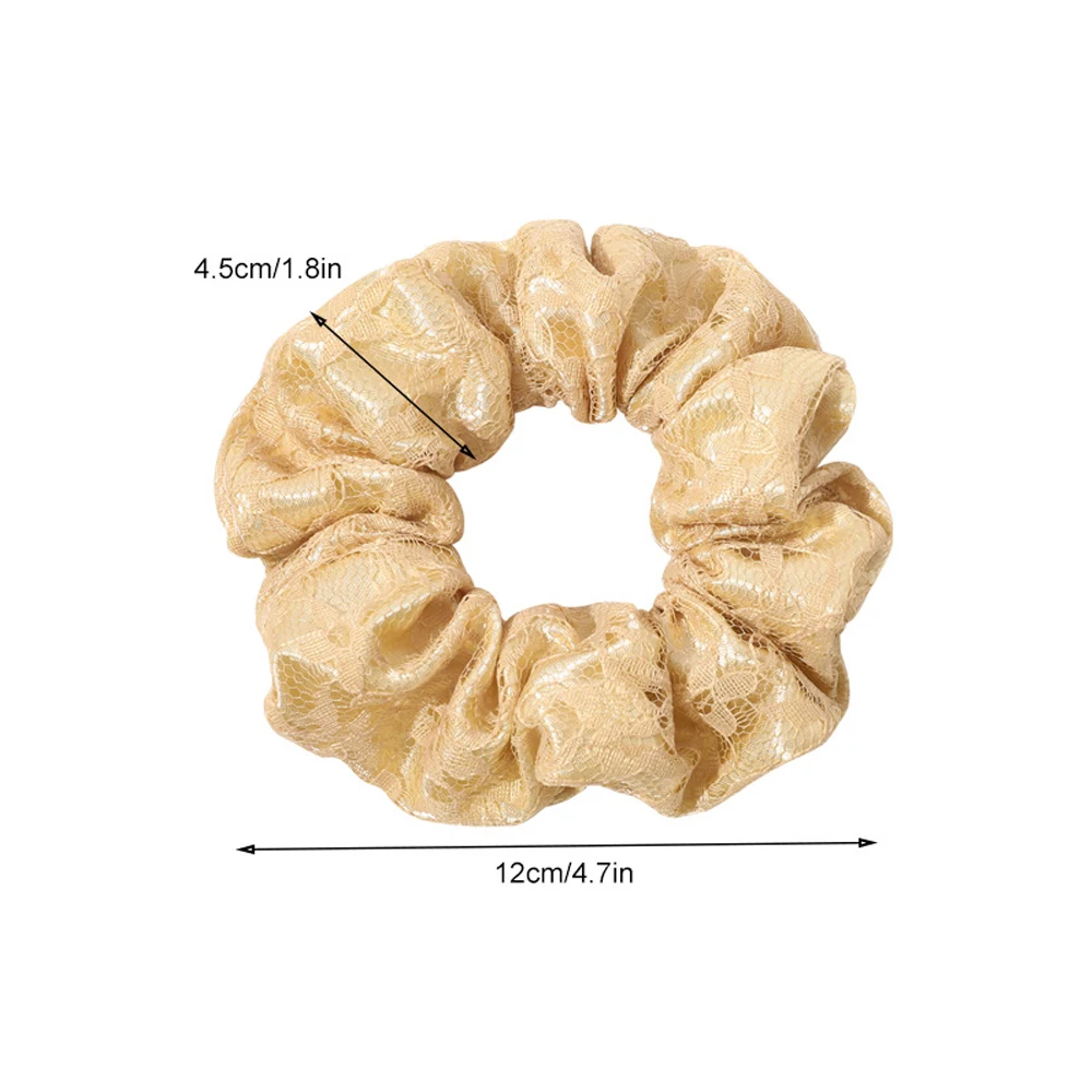 

New 1Pcs Embroidered Elastic Scrunchie Hairband Summer Rubber Band Floral Hair Bands Ponytail For Girls Hair Accessories