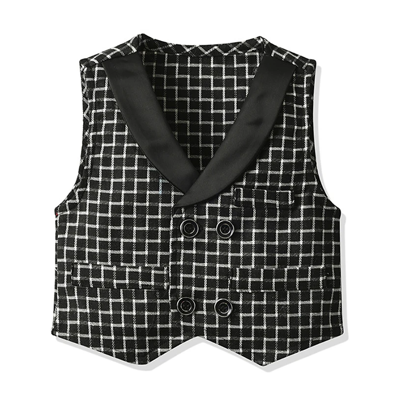 Boy Clothes Romper Jumpsuit Formal Dress Gentleman Bow Tie Sets Boys Party Vest Shorts Suits 3 PCS Outfits |