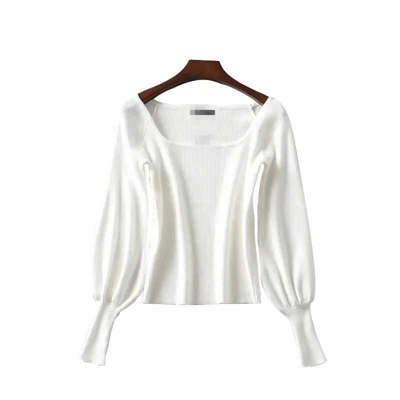 

Spicy home early autumn 2020 new style square neck slim long sleeve bottoming shirt women's gentle wind T-shirt with top inside