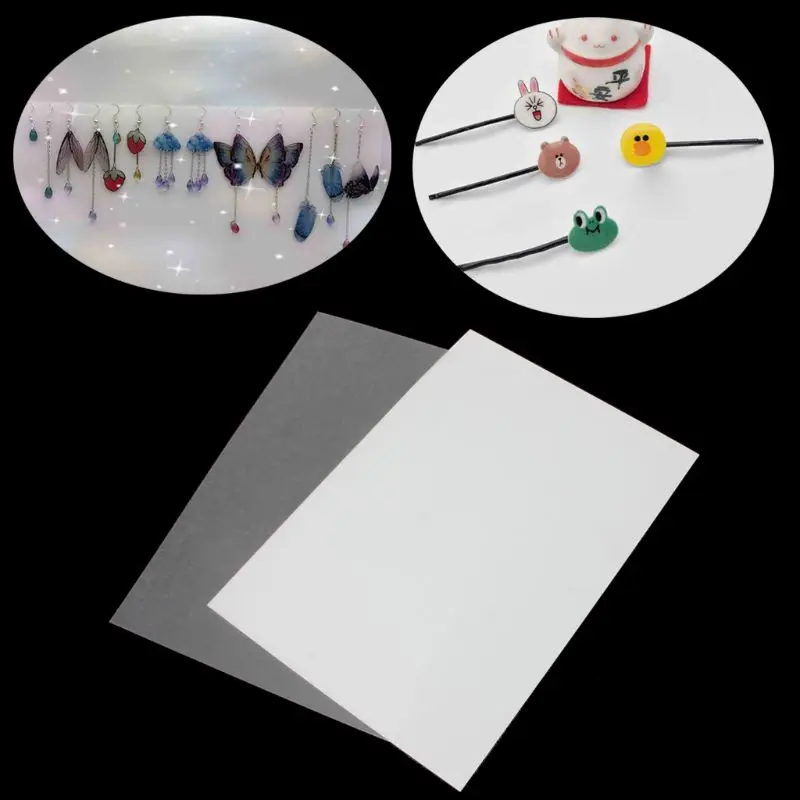 

Blank Heat Shrink Magic Paper Sheet Art Design For Jewelry Making Use On Printer