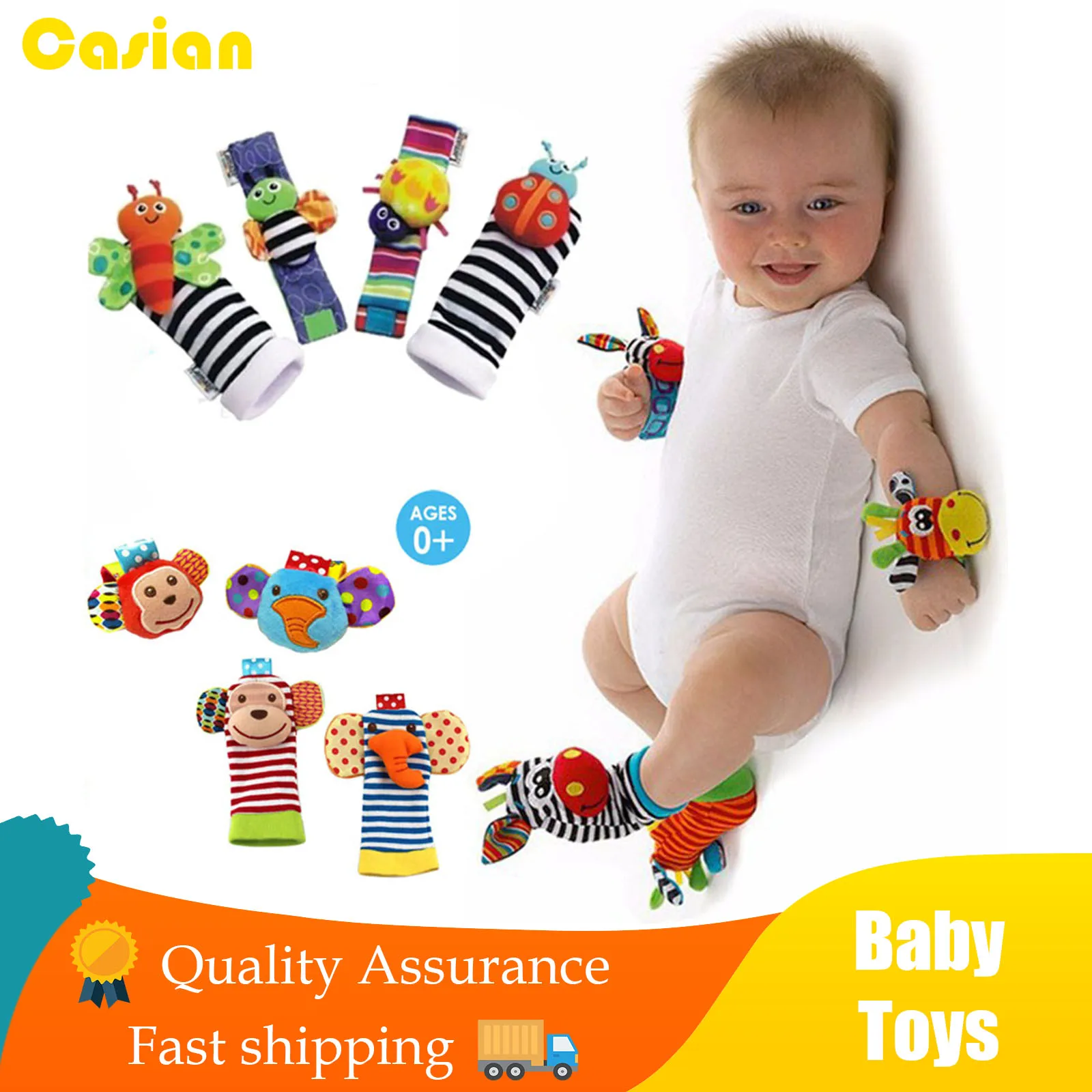 

Baby Toys 0 12 Months Stuffed Animal Baby Rattle Socks Sound Wrist Rattle Infant Newborn Toys Make Sounds Rattle Toys For Babies