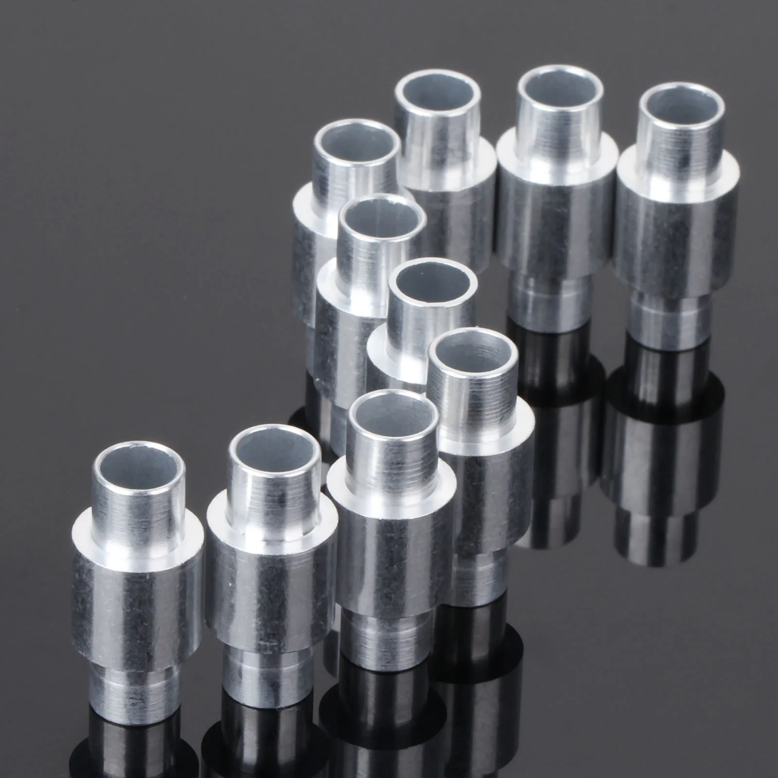 10 шт покрытые серебром Алюминий скейт колесо с резиновым покрытием распорные