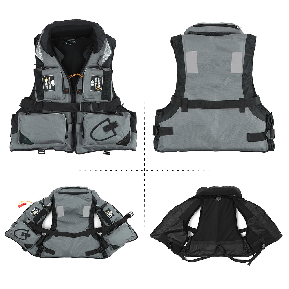 Новый спасательный жилет Профессиональный Взрослый рыбацкий со свистком для