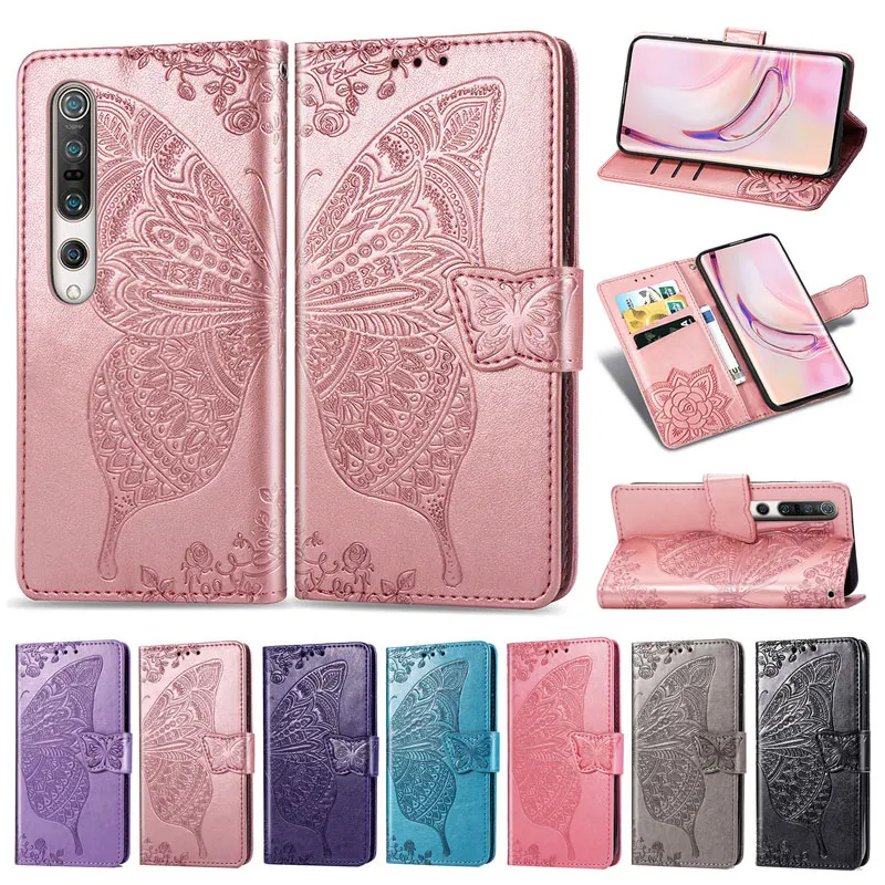

JONSNOW PU Leather Pouch Flip Case for Xiaomi 10 6.67inch Phone Wallet Case Stand Holder with Butterfly Flowers Pattern