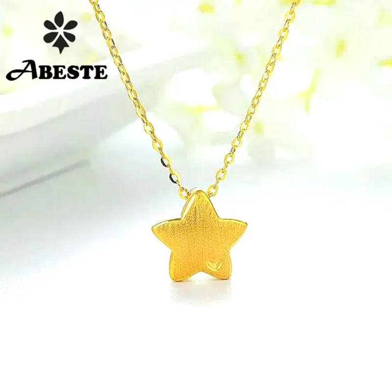 ANI 18K Au750 однотонная цепочка из желтого золота Женское Ожерелье для помолвки мини