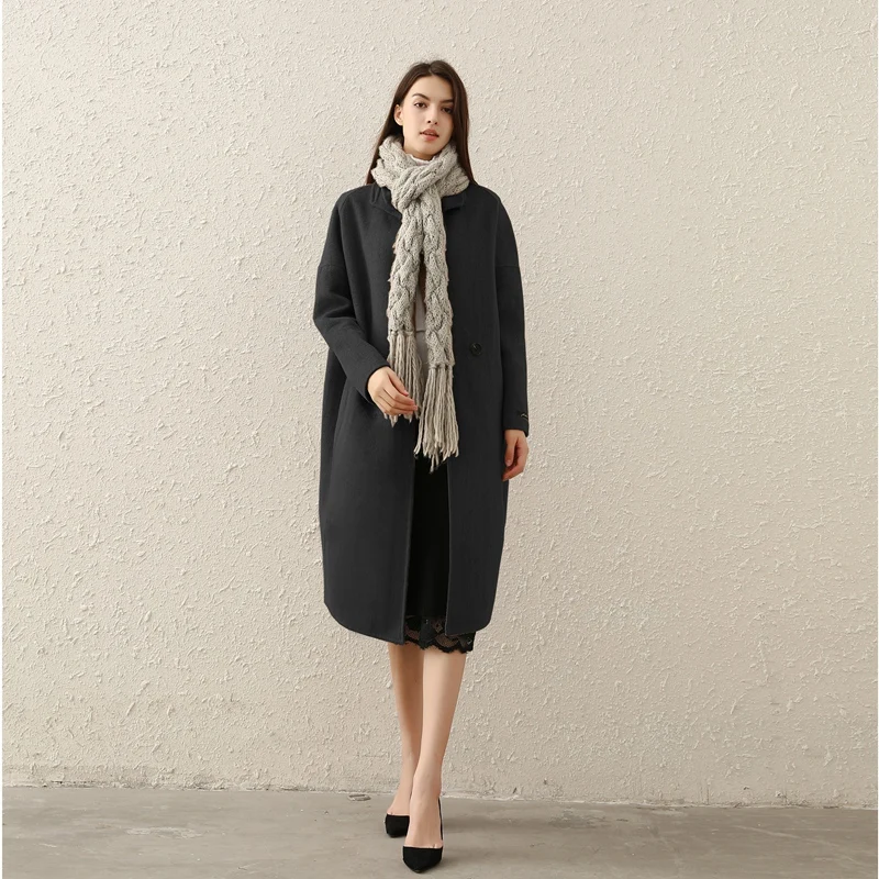 

coat of new fund of 2019 autumn winters is female in long suit collar jacket type cocoon han edition fashion show thin