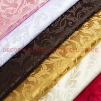 320x100cm polyester jacquard thick fabric plain dyed curtaintableclothdress diy fabrics white pink red damask cloth wholesale