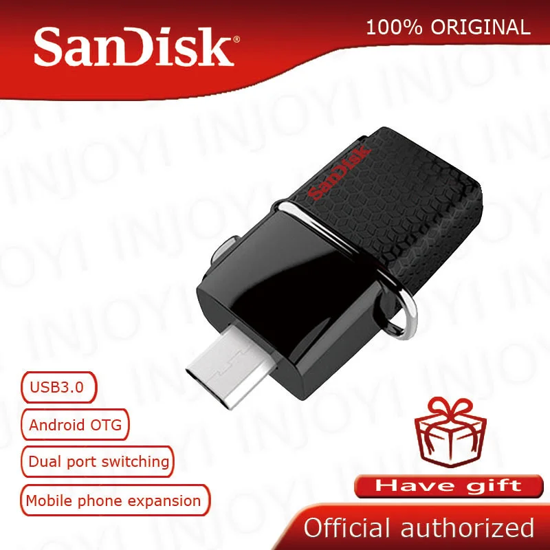 Оригинальный двойной OTG USB флеш накопитель SanDisk Ultra 32 ГБ 64 16 SDDD2 130 м/с 3 0 накопители