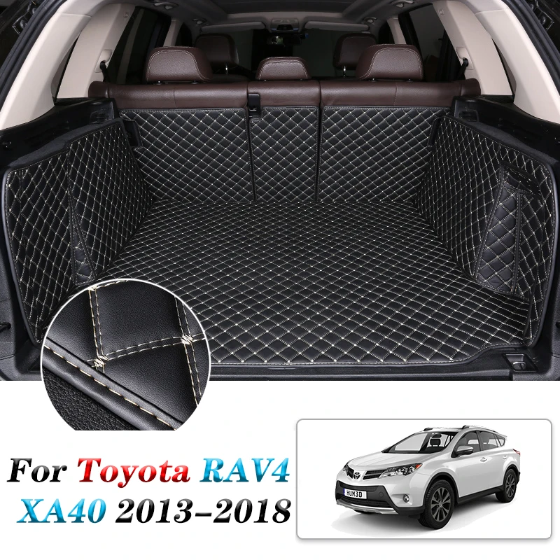 

Leather Car Trunk Mats For Toyota RAV4 XA40 2013-2018 Rear Trunk Floor Mat Tray Carpet Cargo Liner Auto Accessories