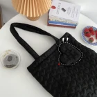 Модные женские сумки Hylhexyr с надписью Love, вместительная сумка для покупок через плечо, женская сумка с сердцем для девушек, женская сумка-тоут из полиэстера на молнии