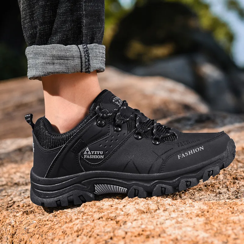

Men Sneakers Outdoor Hiking Shoes Men Trekking Shoes Waterproof Lace-up Mountaineering Sports Shoes Travel Walking Sneaker Boots