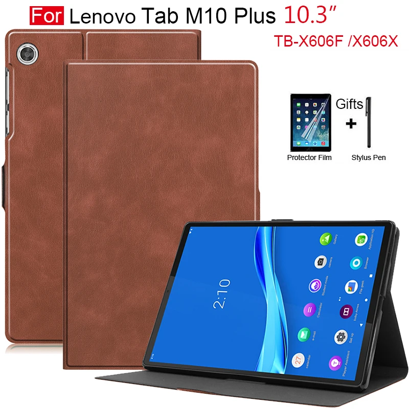 Gligle ультра тонкий чехол книжка кожаный для планшета Lenovo Tab M10 FHD плюс TB X606F X606X 10 3