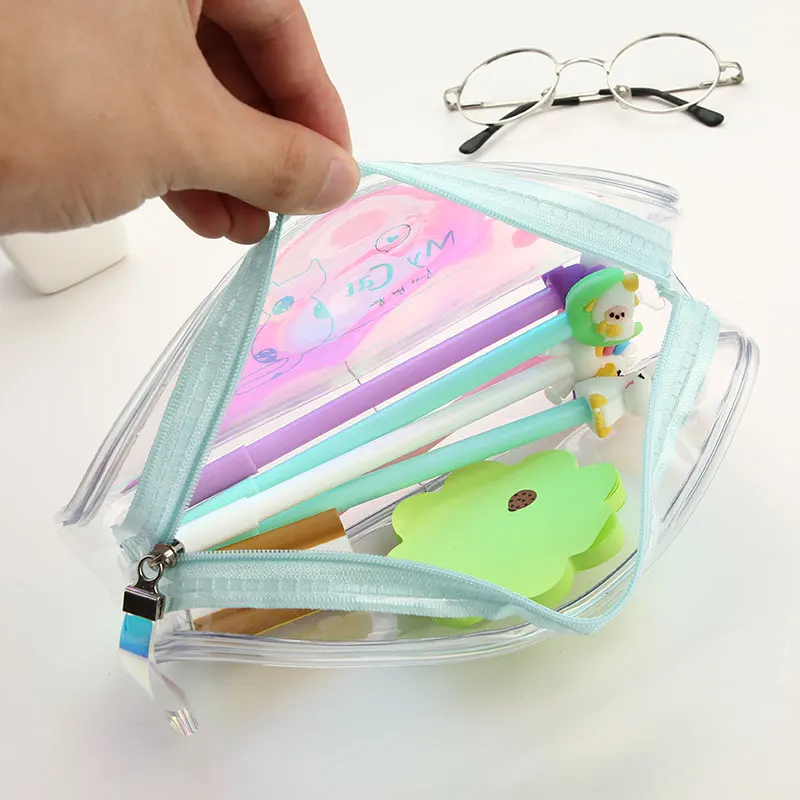 TOPSTHINK пенал прозрачный большой канцелярский чехол милый кролик ПВХ школьный для