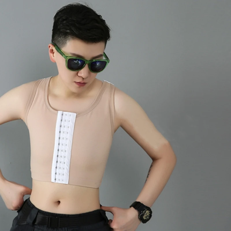 HaleyChan Женский корсет нижнее белье Trans Les для лесбиянок Tomboy передний 3 ряда крючок