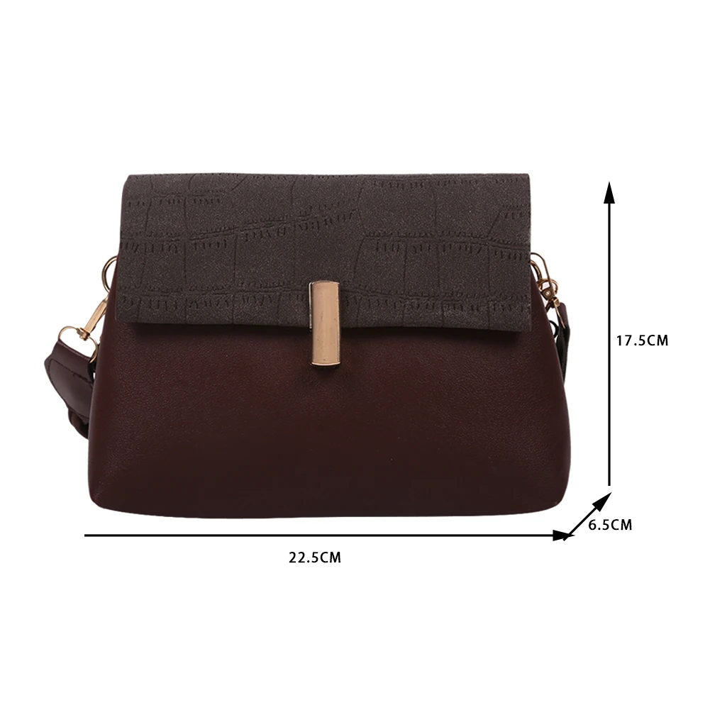 

Retro Alligator Pattern Women Shoulder Crossbody Bags Solid Color Female Strap Messenger Bags Elegant PU Leather Totes Handbags