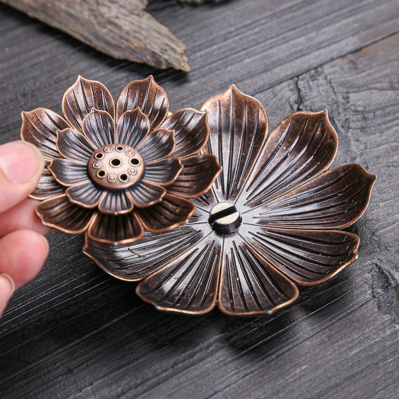 

Alloy Incense Holder Lotus Stick Incense Burner Cone Incense Holder Temples Yoga Studios Home Beautiful Decoration Accessories