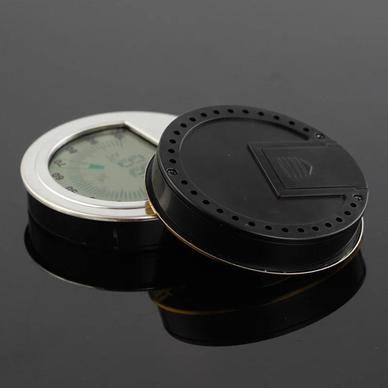 Портативный гигрометр для сигар Круглый электронный пластиковые аксессуары