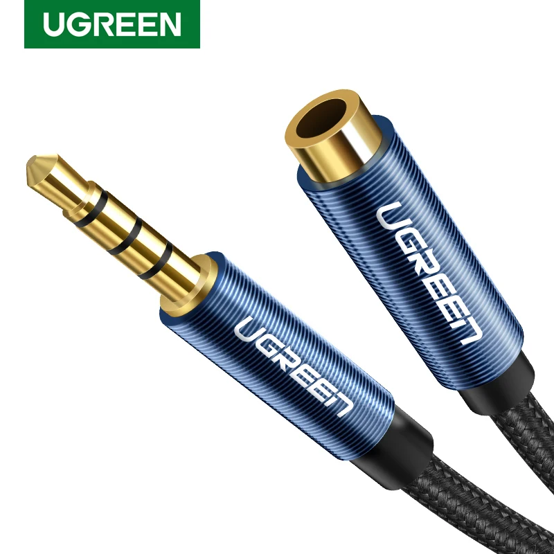 Удлинитель UGREEN со штекером 3 5 мм и AUX-кабель с микрофоном стерео аудио адаптер для