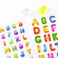 10sheet english letters cartoon number cartoon digital puzzle children sticker diy cute decorative scrapbook 217 5cm
