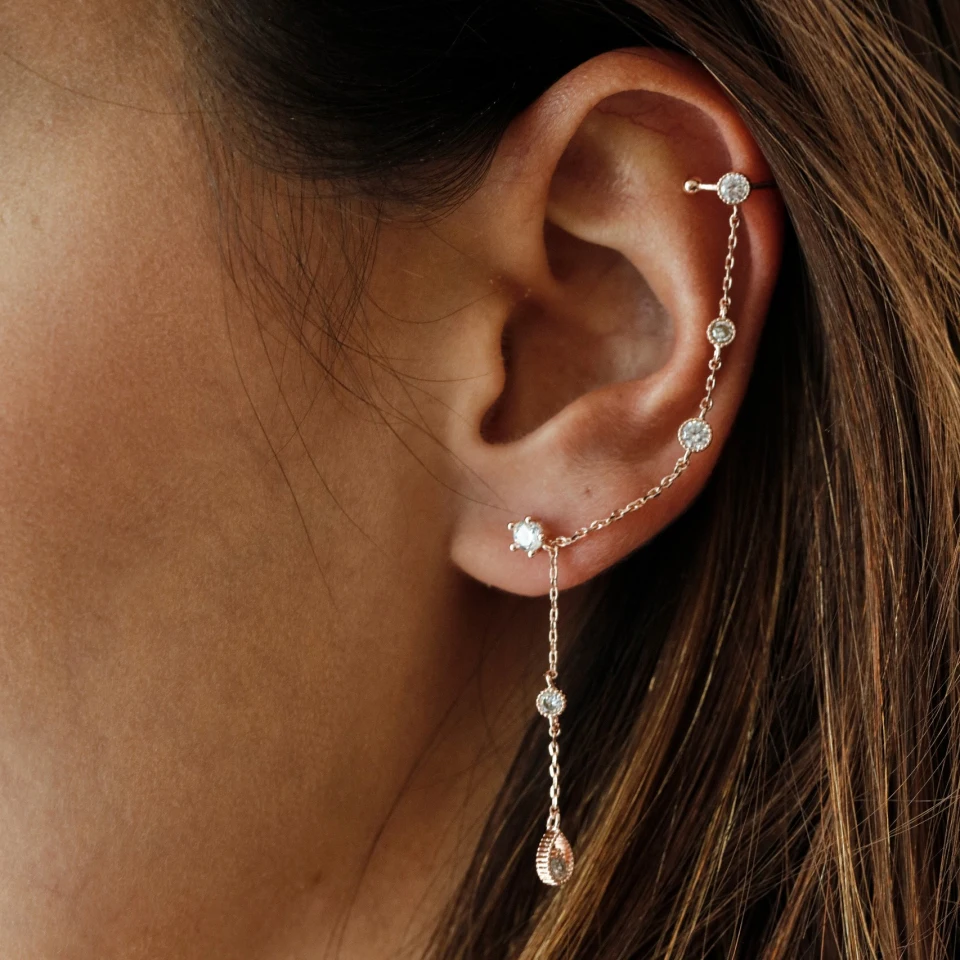 Элегантные женские серьги кисточки на цепочке ювелирные изделия Круглый Ободок