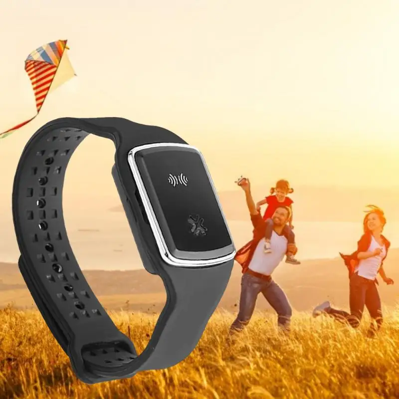 Ультразвуковой Натуральный репеллент от комаров браслет IP67 Водонепроницаемый