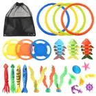 Набор забавных детских игрушек для дайвинга, набор из 25 предметов для игр под водой, с сумкой для хранения, для летних игр, для бассейна