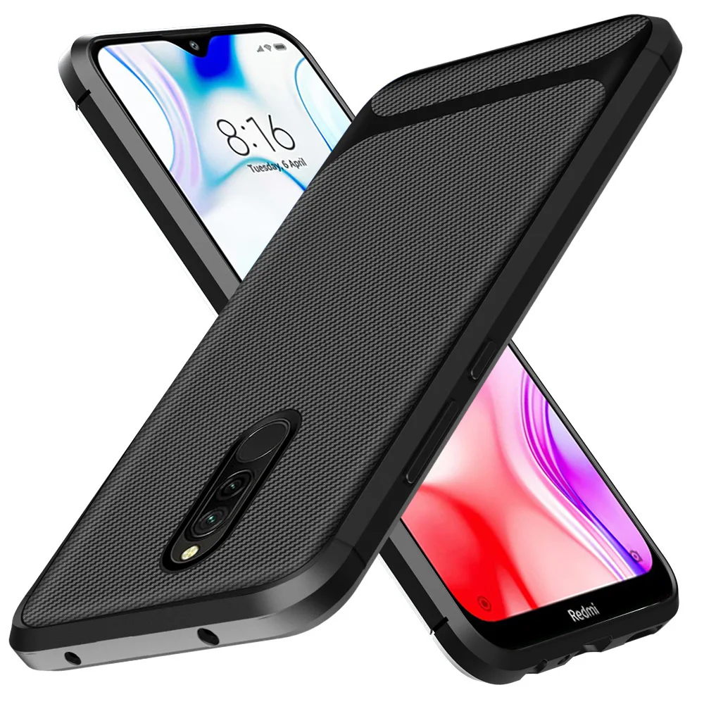 black Мягкий силиконовый чехол для телефона Xiaomi Redmi 8A противоударный чехол для Xiaomi Redmi 8 защитный ТПУ чехол - Цвет: black