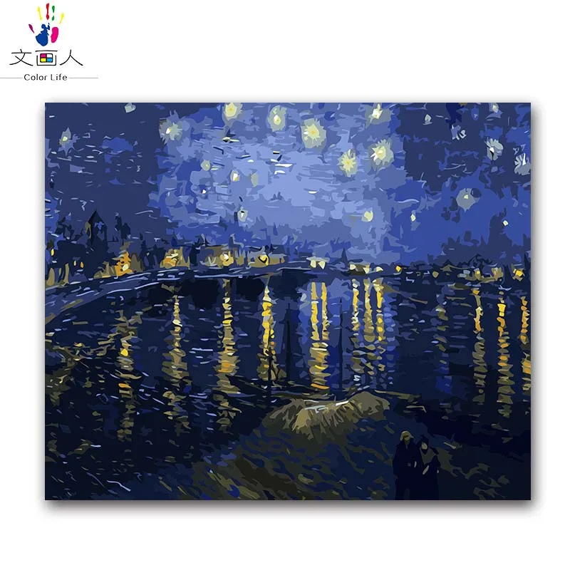Звездная картина vencent Van gogh Раскрашивание по номерам с комплектами для рисования