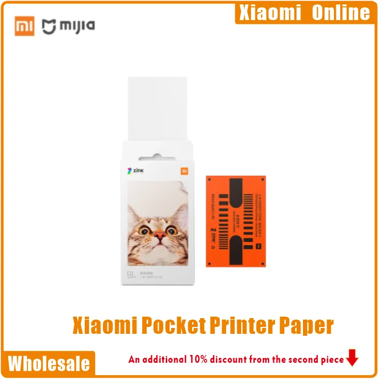 Wholesale Xiaomi Pocket Printer Paper ZINK Selfadhesive Photo Print Sheets For Xiaomi 3-inch Mini Pocket Photo Printer Only Pape