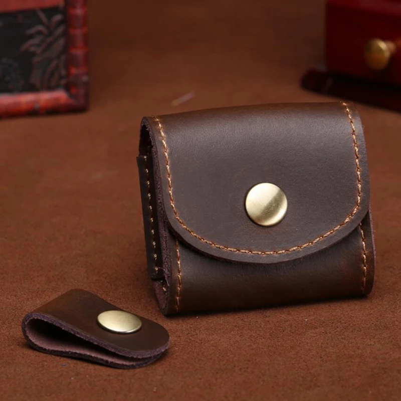 

Mini Fashion Coin Purse Vintage Men Women Genuine Leather Wallet Multifunctional Female Small Coin Bag Key Pocket Wallets