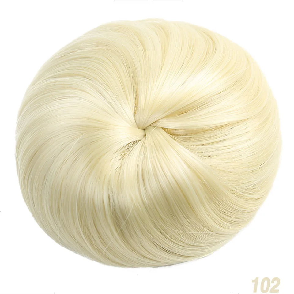 synthetic hair extensions donut bun roll wig wigs are available in a variety of colors for women images - 6
