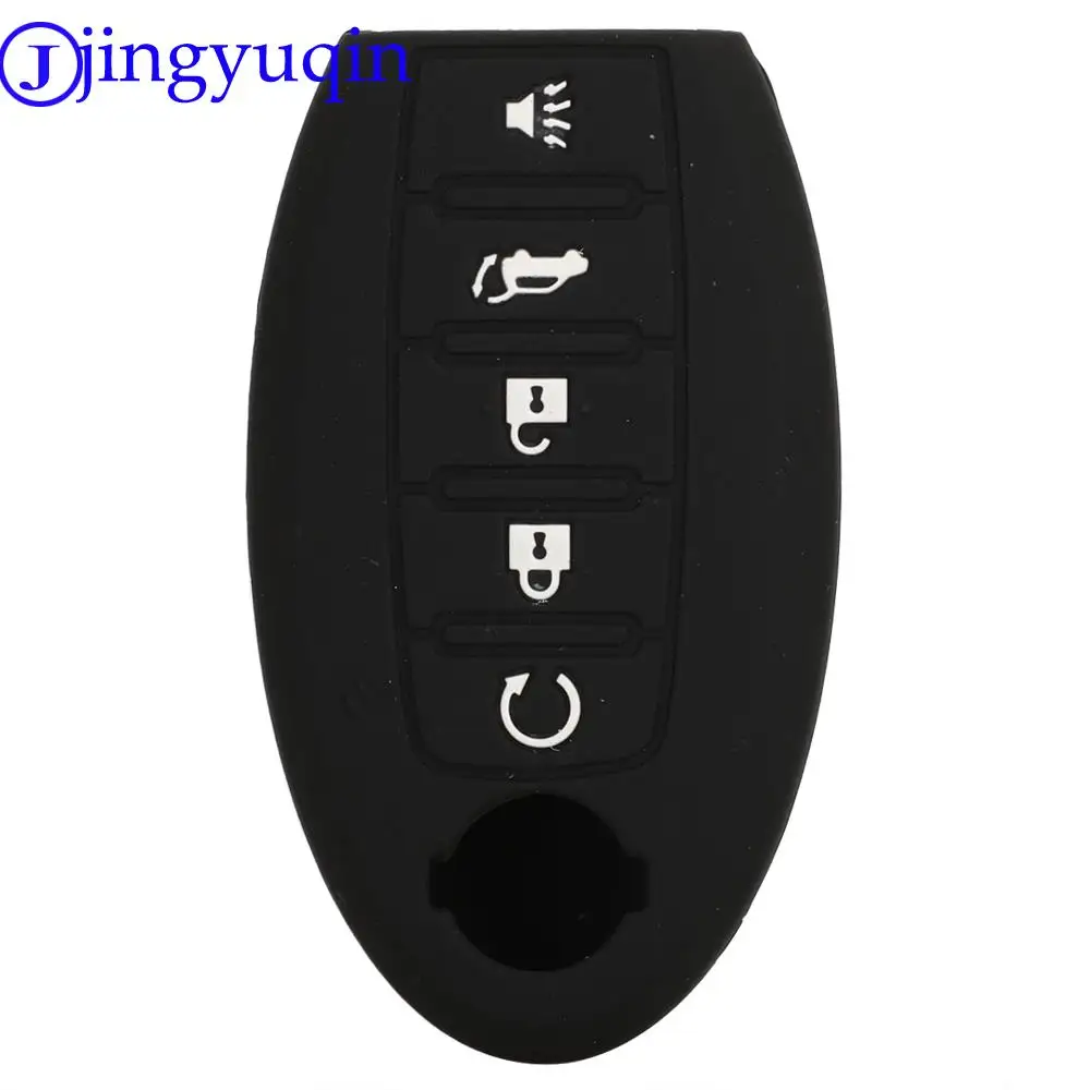 

jingyuqin Silicone Key Case For Nissan Altima Maxima Infiniti EX FX G37 Q60 QX50 QX70 SUV Smart Keyless Entry Remote Fob Cover