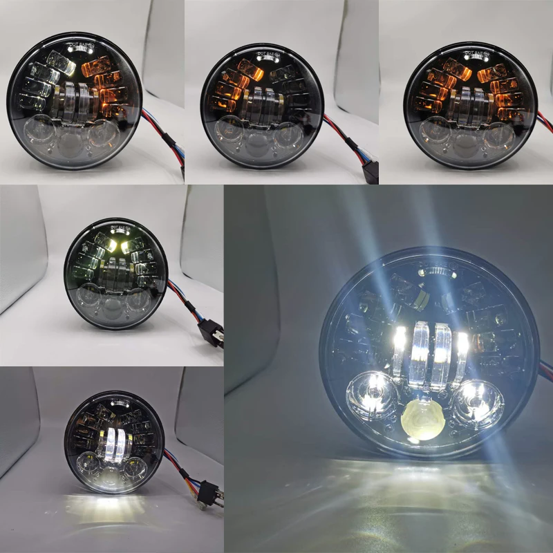 5 75 ''светодиодный светильник для мотоцикла белый DRL Янтарный сигнальный Honda dio