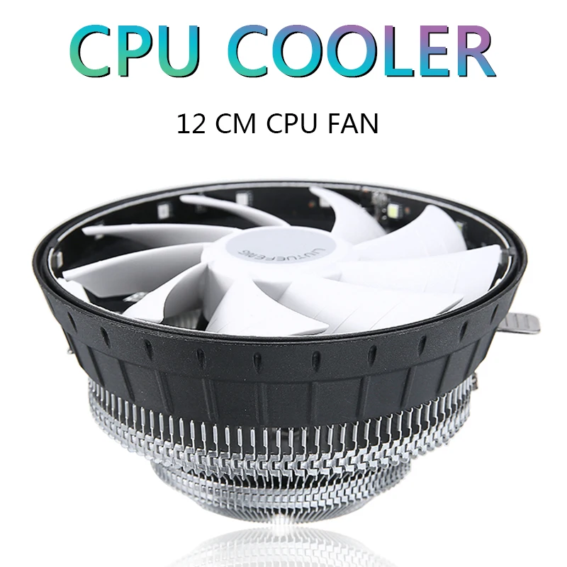 Для Intel LGA1156/1155/AM3 + AM2 +/FM1 розетка 1 шт. 12 см RGB CPU вентилятор охладитель тихий