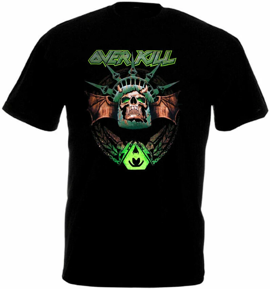 Overkill плакат 3 футболка черный Thrash тяжелый металл Funny Забавный дизайн