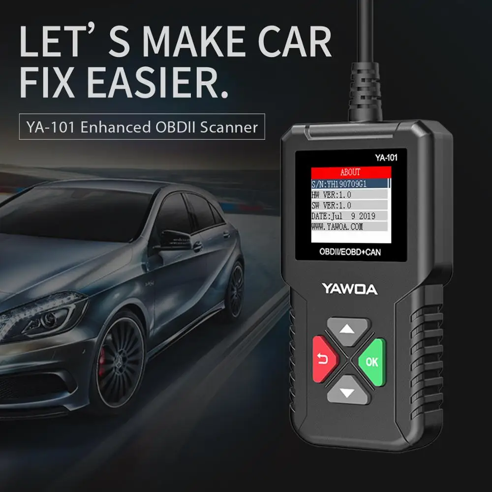 Ediag YA101 OBDII/EOBD 16Pin считыватель кода диаграмма данных USB обновление OBD2 диагностический инструмент
