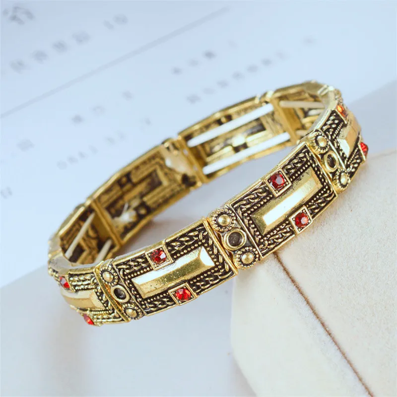 Браслеты из старинного сплава и ювелирные женские браслеты шарм камень дерево