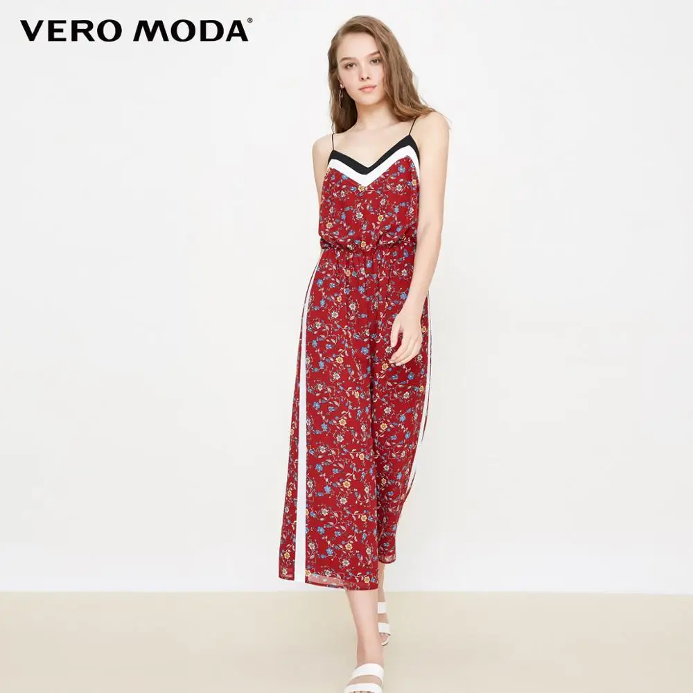 Женский комбинезон с широкими штанинами и цветочным принтом Vero Moda 31839X501|Женские