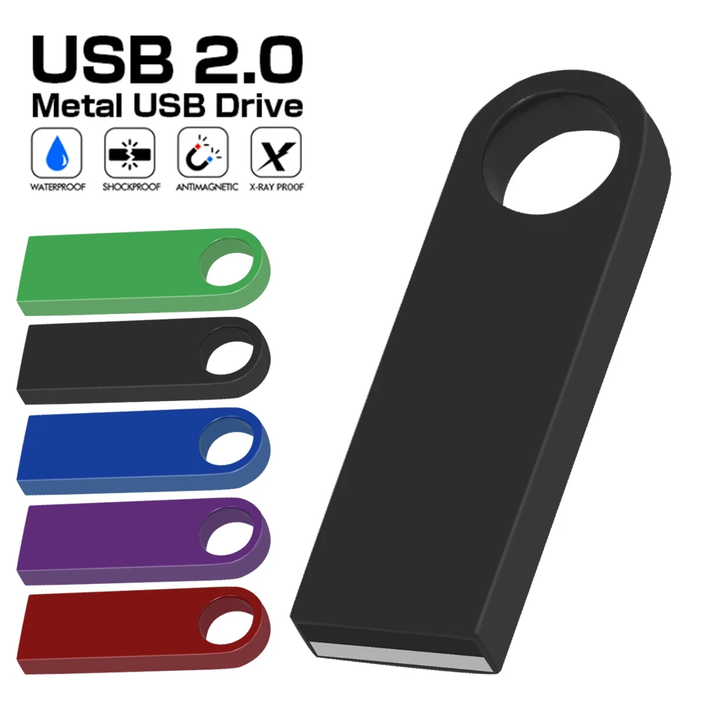

USB 2,0 креативный Металлический Высокоскоростной флеш-накопитель 8 ГБ, 16 ГБ, 32 ГБ, 64 ГБ, USB флеш-накопитель для чтения и записи, водонепроницаема...