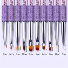 Nail Art Liner Manicure Brush Pen Flower 10 Style Of UV Gel Extension Builder Tips Design Drawing Tool