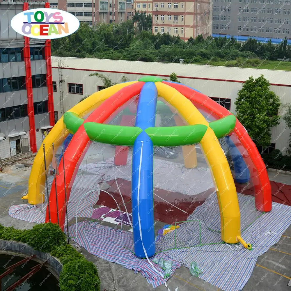 Раскрашенная огромная надувная купольная палатка уличная палатка-паук для