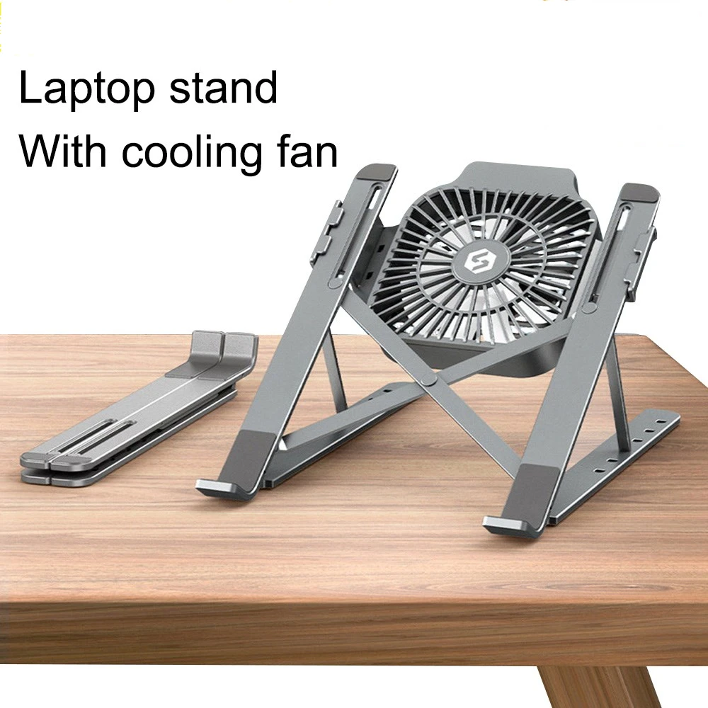 

Notebook Holder Foldable Laptop tablet Stand With Cooling Fan Heat Dissipation For Desktop MacBook Air Pro Stand HP DELL Cooler