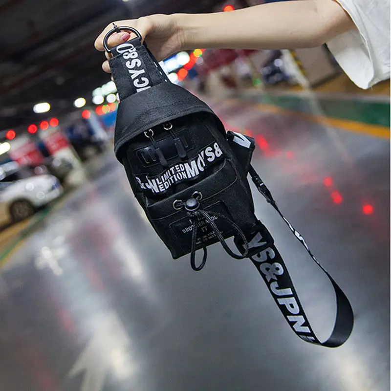 Популярные уличные сумки на плечо женские нагрудные через спортивные с надписью