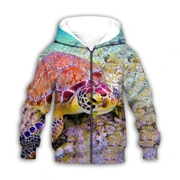 sea turtle 3d printed hoodies family suit tshirt zipper pullover kids suit sweatshirt tracksuitshorts 07