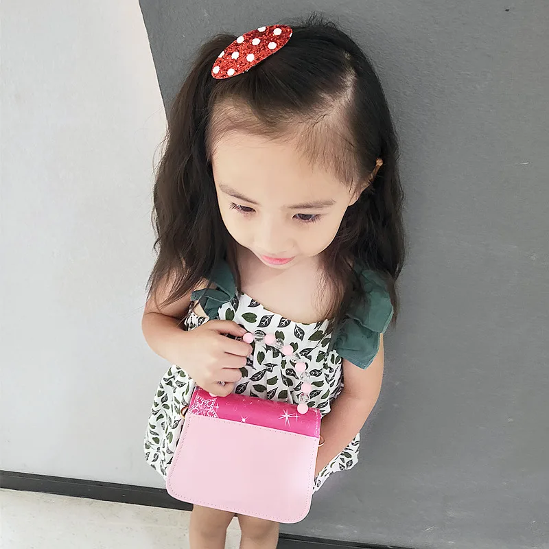 Корейская версия креативная детская заколка новинка расшитая блестками в белый