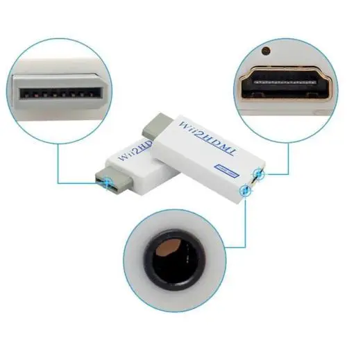 Для Wii к HD 720P 1080P Мини конвертер 3 5 мм адаптер HDTV 2HDMI аудио Full видео выход CA|Запасные