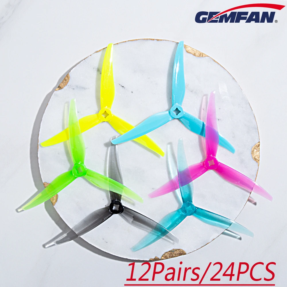 12 пар gemfan hurricane sl 5125 51 дюйма 3 лопастной 15 м