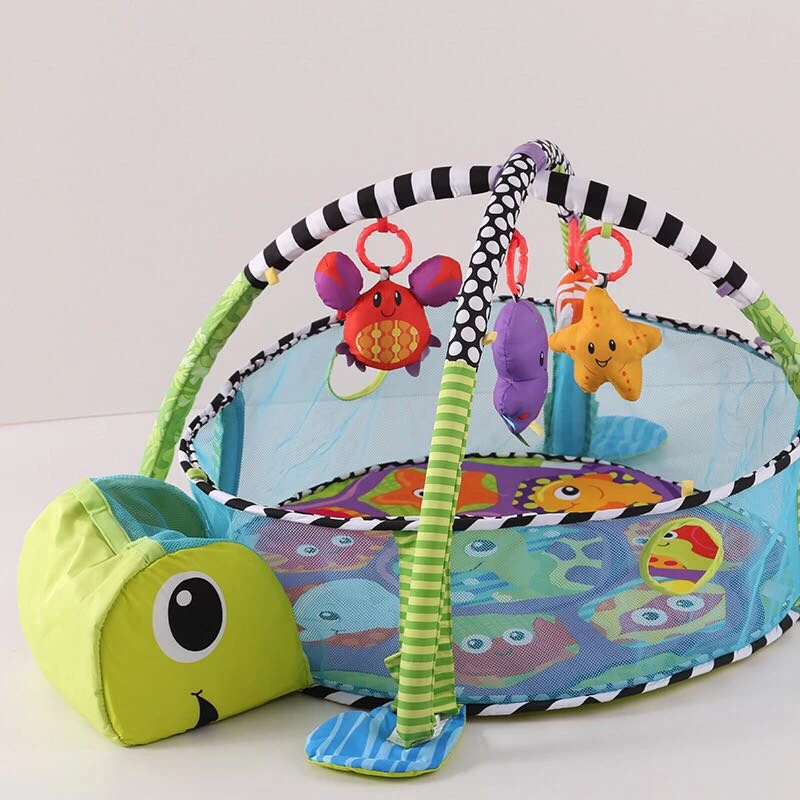 

Baby Play Mat 0-3 Year Playmat Gym Carpet Crawling Mat In Kindergarten Toy Net Support 3-In-1 Marine Ball Pool Fence